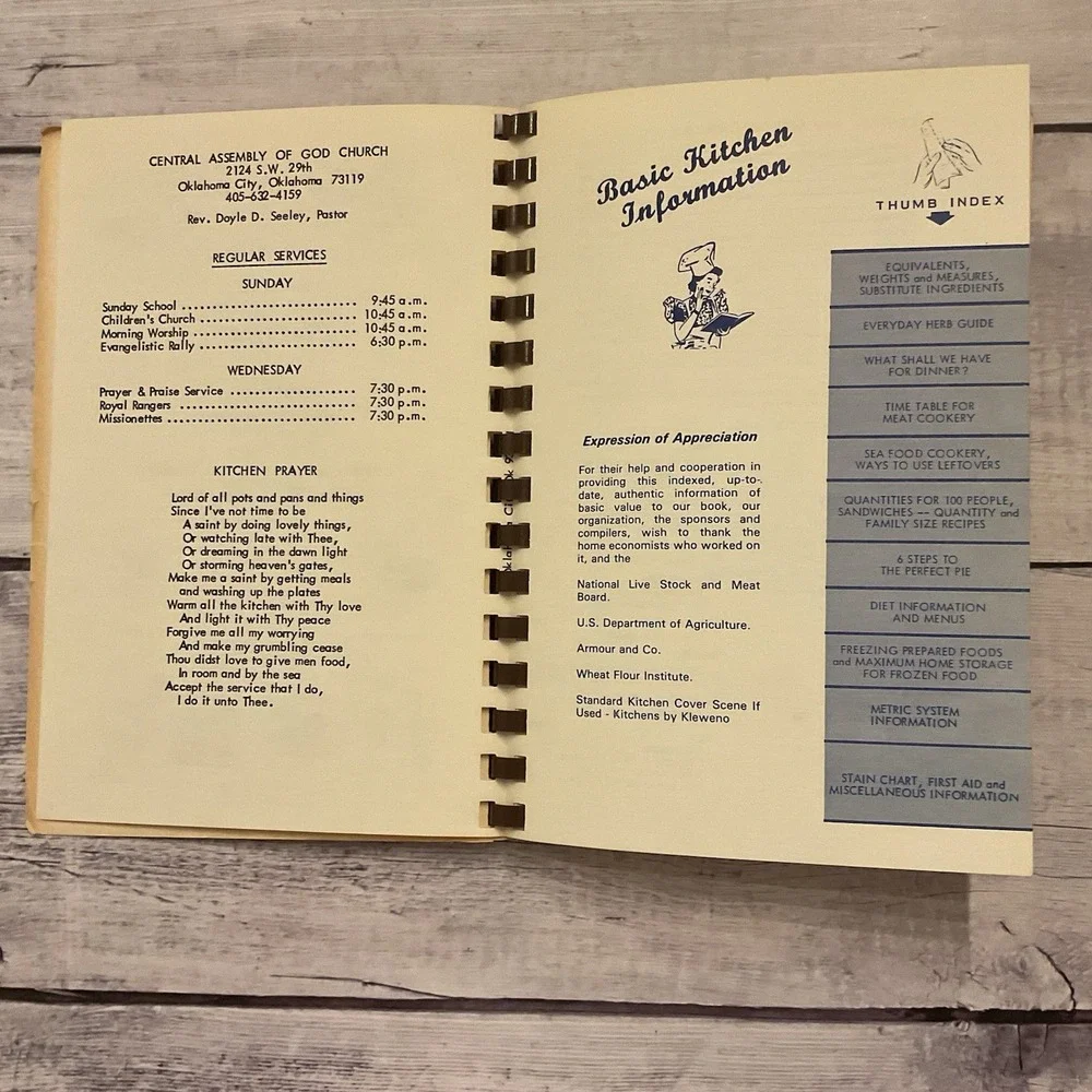 Favorite Recipes From Best Cooks Cookbook Central Assembly Of God Oklahoma City